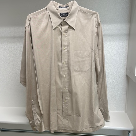 Lord & Taylor Made in USA 100% Cotton Pinpoint Long Sleeve‎ Button Down 18-36/37 - Picture 1 of 9